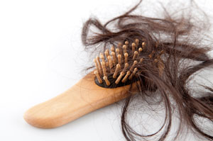 Image of brush with hair